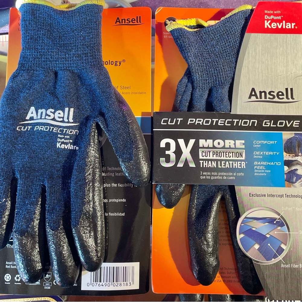 Women’s ANSELL GLOVES Sz Small Highly durable Multi Purpose Gloves 2pack